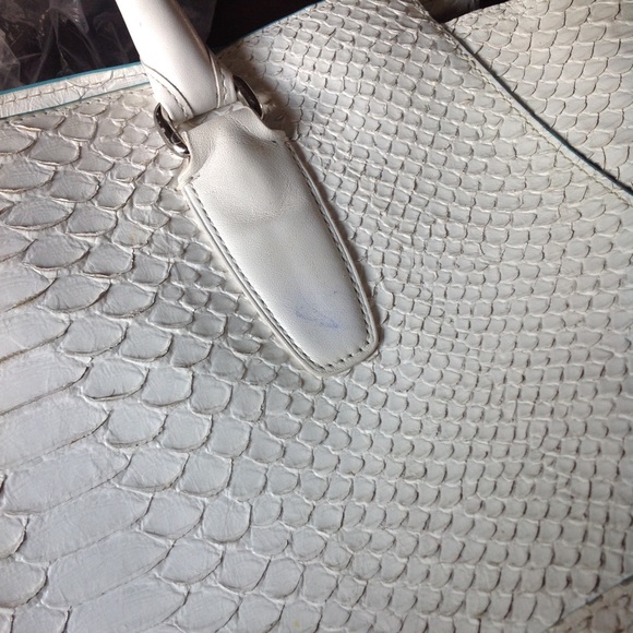 Coach Leather Legacy Chalk Python Embossed Purse - Picture 8 of 8